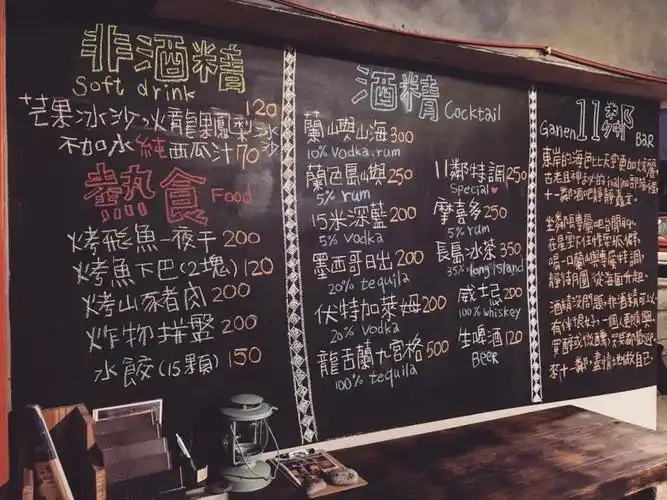 菜单黑板