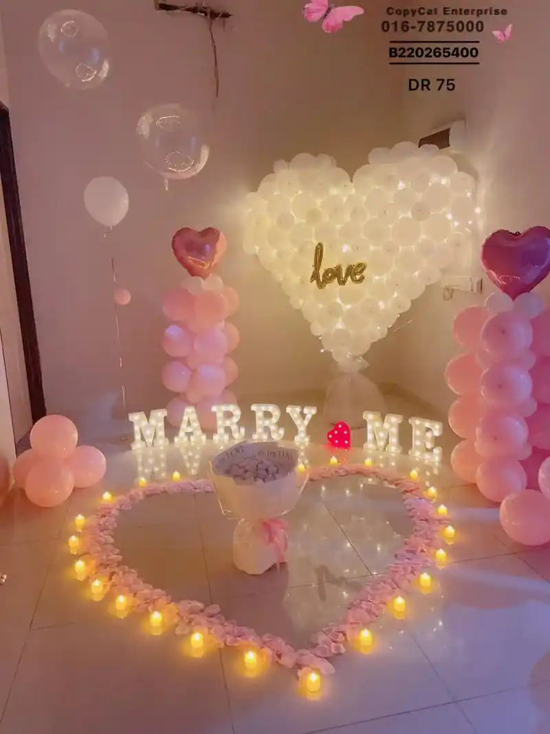 峇株9890在家里也可以有浪漫的求婚布置.