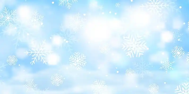 小寒大寒展板背景卡通手绘雪花素材蓝色唯美冬季飘雪浪漫梦幻雪花展