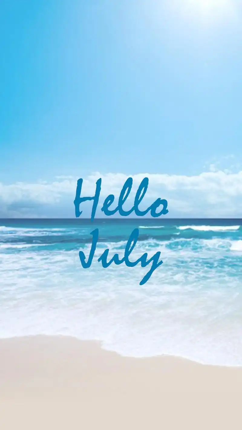 简约风格你好七月小清新唯美手机壁纸下载