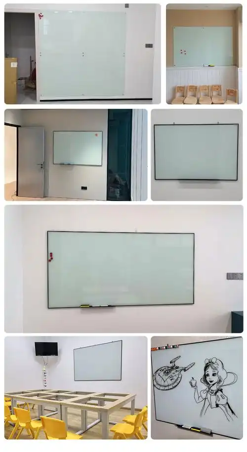 定制咨询3m同款3mi乐图磁性钢化玻璃白板写字板办公室会议黑板墙贴挂