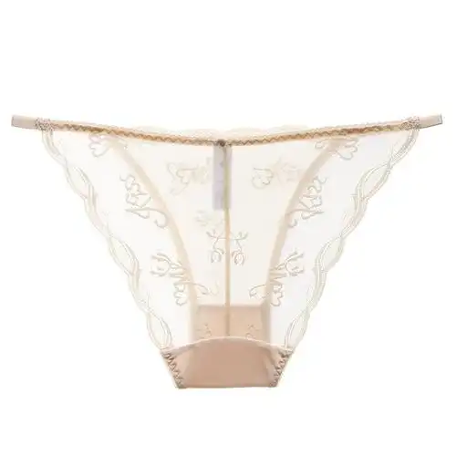 薄款夏季全纯棉抗菌裆生蕾丝纯欲三角裤无痕冰丝性感女士内裤