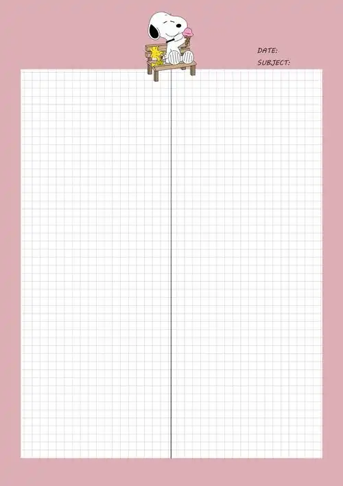 学习便签 方格纸 a4