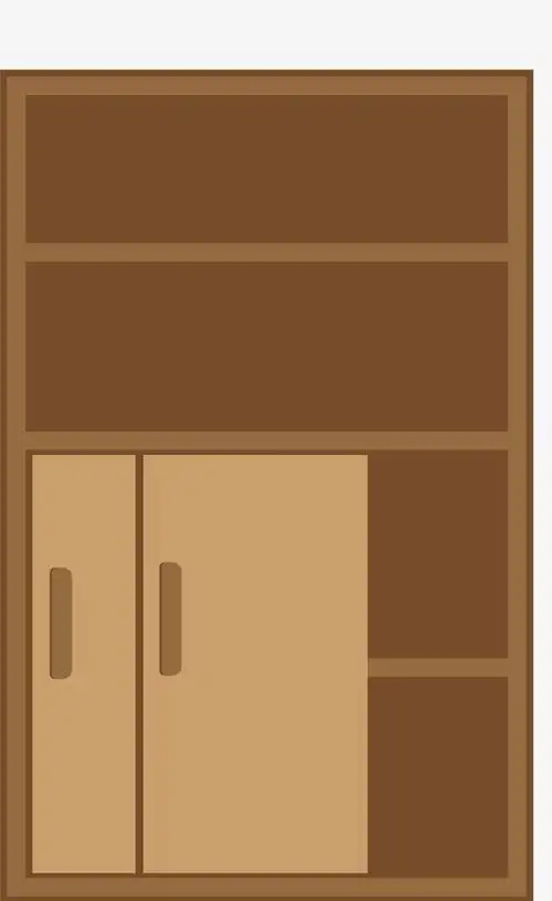 褐色矢量卡通文件柜