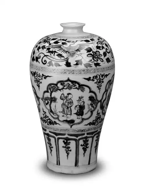 元青花四爱图梅瓶——人民政协网