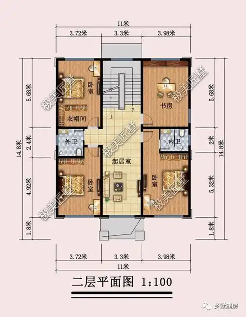 开间11米进深13米来栋方正大气的欧式村里人人都羡慕
