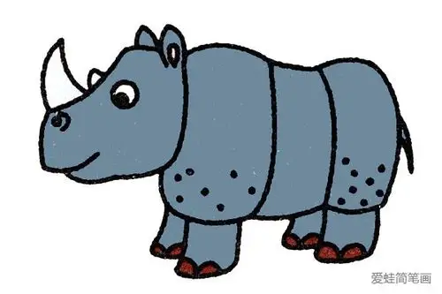 犀牛简笔画怎么画