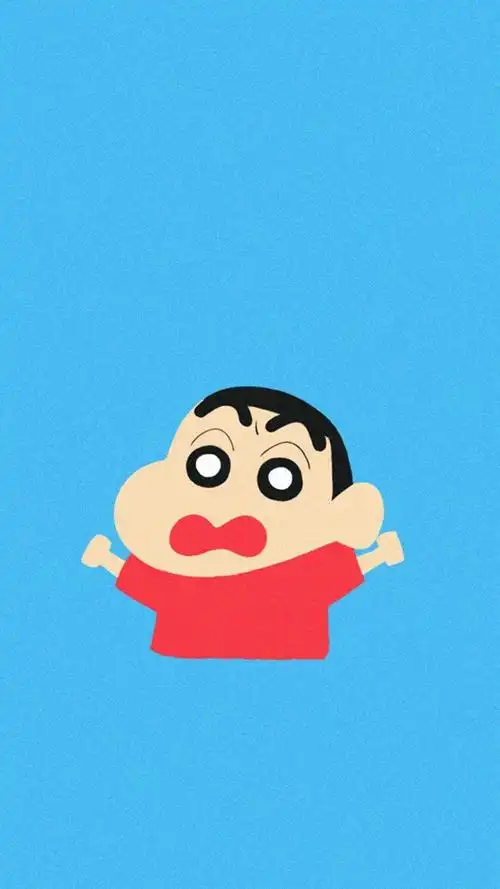 蜡笔小新蓝色背景,高清图片,手机锁屏桌面-壁纸族