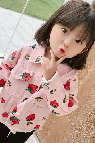 女童牛仔外套秋2020新款中小童时髦可爱女宝宝上衣洋气潮