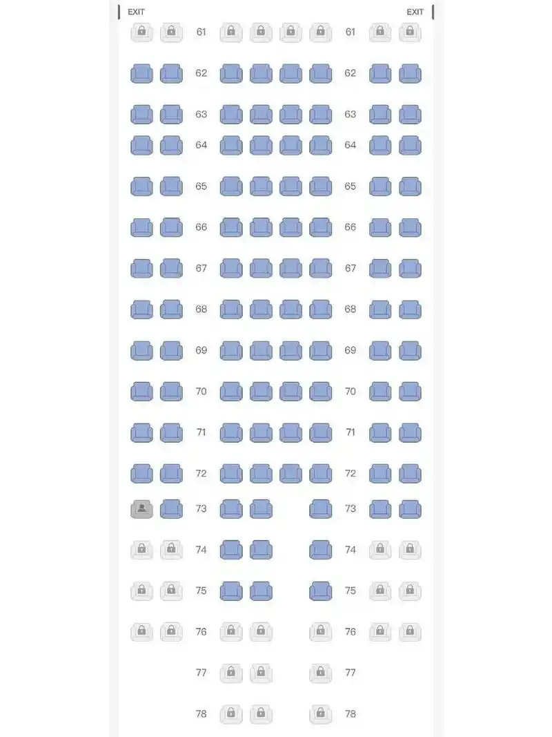 的经济舱最前面也基本在机翼处了,因为坐的时间不长就选了后边的座位