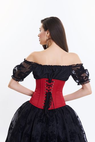 宫廷2018款网红欧美束身刺绣短款腰夹绑带束腰塑身上衣