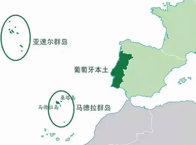 马德拉群岛和亚速尔群岛地理位置示意图转眼间2022年已经到来,葡萄牙