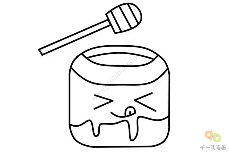 香甜的蜂蜜简笔画图片