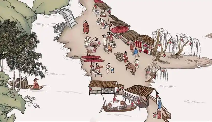 他们的购物平台就是集市,赶集其实就是古代人参与购物节的方式