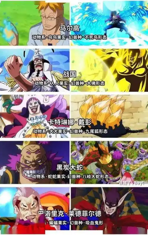 海贼王中5个幻兽种恶魔果实