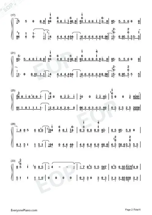 wake me up-twice双手简谱预览2