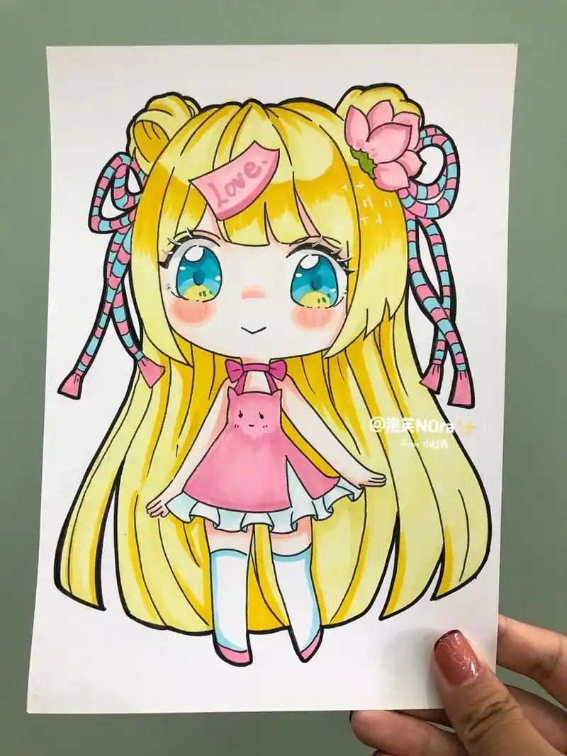 q版动漫|初级动漫女生(步骤图) 临摹标明出处