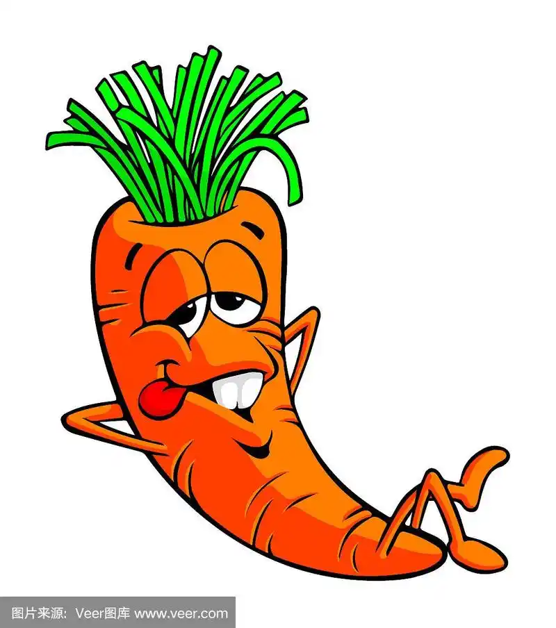 胡萝卜,可爱的,垂直画幅,露齿笑,图像