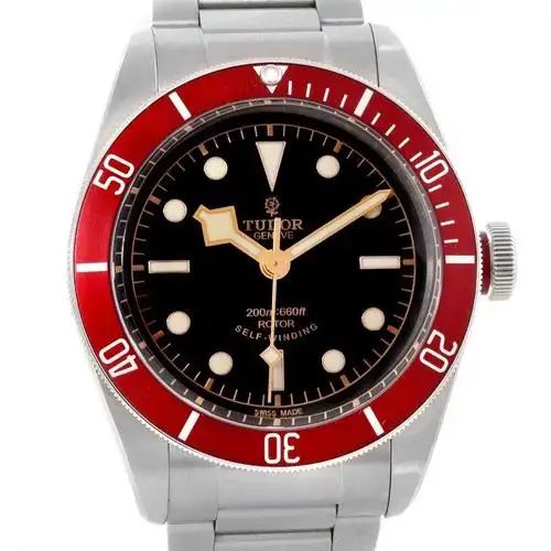 tudor heritage black bay steel burgundy red bezel