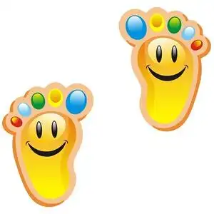 脚丫地提示牌楼梯脚印小心台阶地贴安全出口创意卡通卫生间防水塑料标