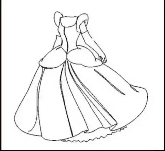 公主裙简笔画简笔画女孩的公主裙,男孩的礼服6,最后填上颜色,一个可爱