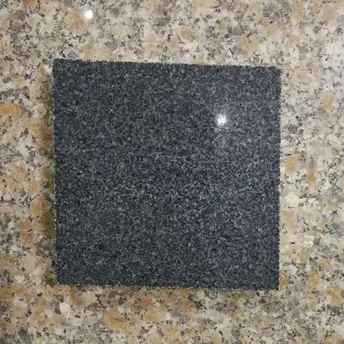 友信石材芝麻黑火烧面石英岩板材中国蒙古黑火烧板材