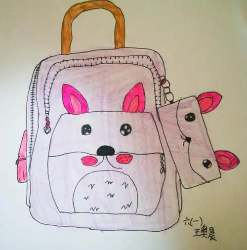 八:六村一中画书包,手工,绘画网络展
