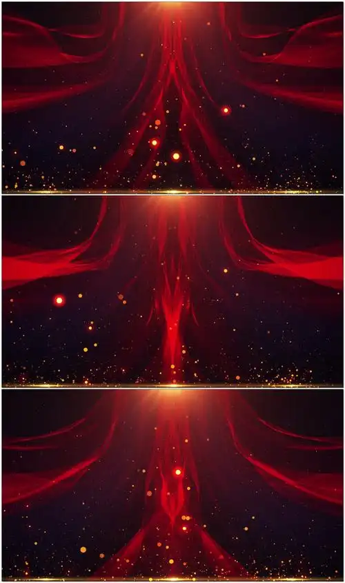 4k震撼红色丝绸飘舞led背景素材