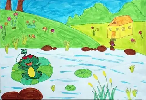 美丽的春天儿童画简单又漂亮