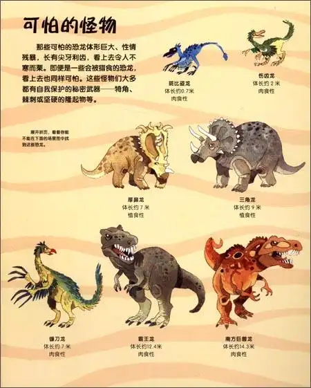 《"走近大块头"全景式彩色折页纸板书:恐龙(内有多张大型折页)》