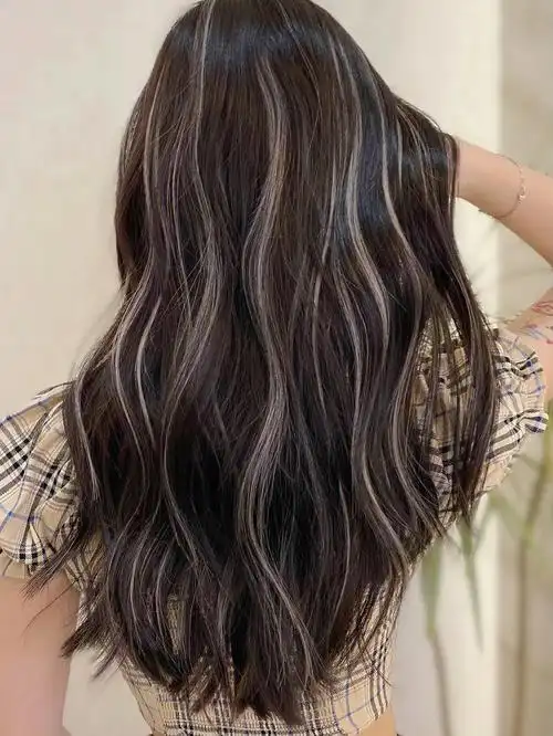 光线挑染千禧风立体挑染y2k亚裔风染发