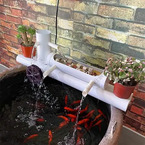 鱼池过滤系统庭院自动装置鱼缸加氧过滤一体庭院自动水循环净水养鱼