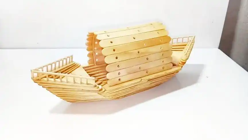 手工模型教程,迷你乌蓬船的制作方法,简单又有创意!