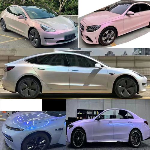 双色梦幻糖果火山灰全车贴膜亮面灰魅紫岩石灰车身改装汽车改色膜