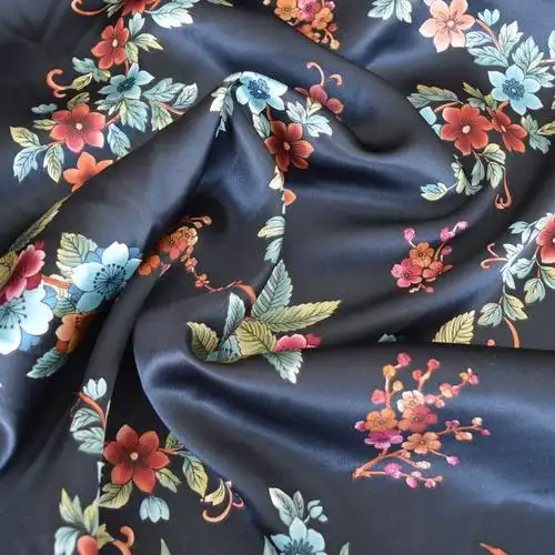 【真丝素绉缎 19姆米 重磅 新品服装布料】价格,厂家,图片,丝绸面料