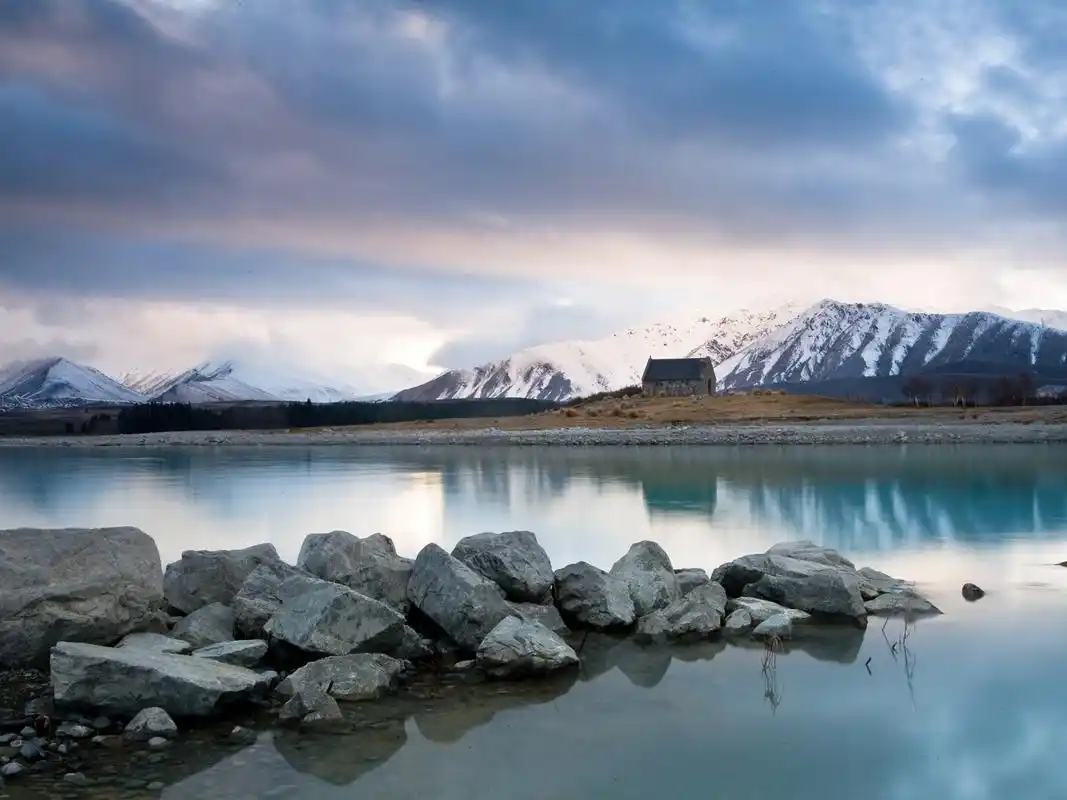 高清晰新西兰雪山冰湖风景图片素材31p