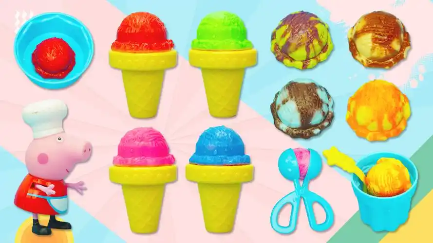 会变色的冰淇淋玩具:和佩奇一起制作魔法冰淇淋!