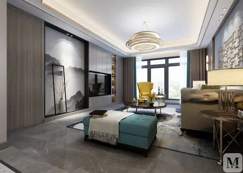 简约客厅背景墙装修效果图