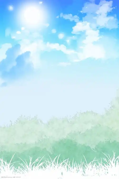 蓝天白云清新简约背景