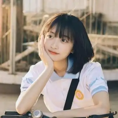 清纯短发学院风女生头像