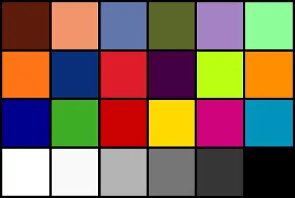 标准颜色cam color chart