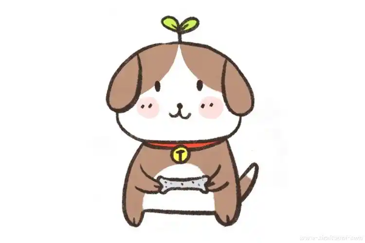 小狗怎么画小狗简笔画简单又漂亮彩色