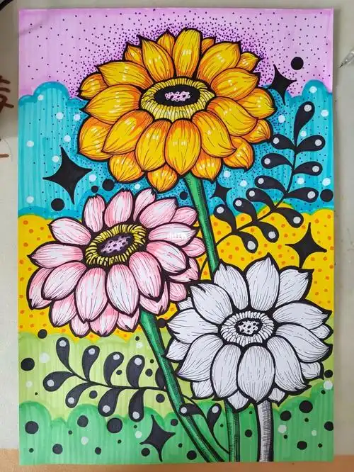 装饰画美丽的花朵