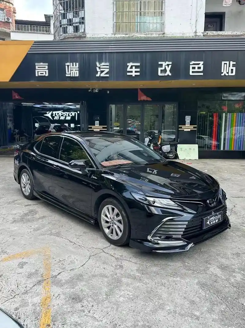 黑色 凯美瑞装贴tpe修复黑改色膜#广州 #丰田 - 抖音