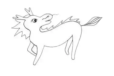 麒麟简笔画步骤教程及图片大全