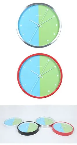 geekcook24小时制实木挂钟 客厅时钟高档原木钟表个性创意壁钟潮