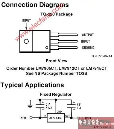 7905管脚图及内部框图原理图