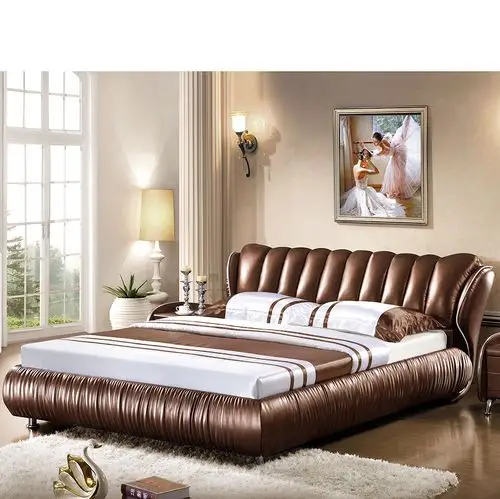 8米结婚软包床皮艺床定制家具 .