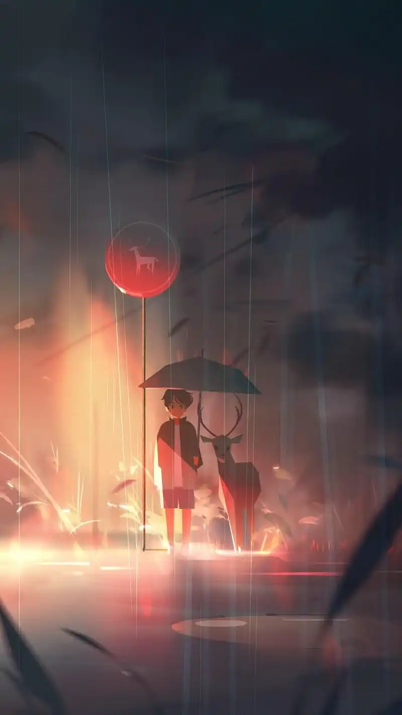 孤独意境动漫女生手机壁纸