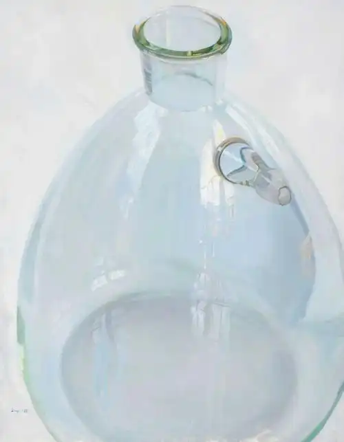 风格写实细腻设色考究何大桥油画静物